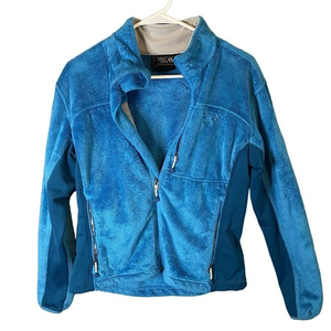 Mountain Hardwear Women's Medium Blue Pyxis Tech Jacket Deep Pile Fleece‎ OL4747
